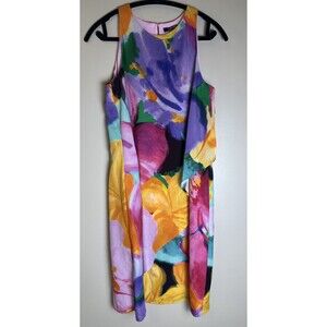 Lauren Ralph Lauren Shift Dress Womens 8 Floral Garden Party Vintage Fully Lined